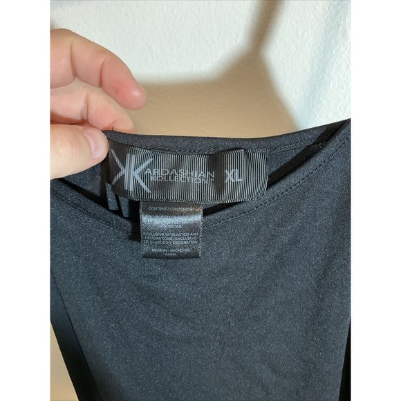 Kardashian Kollection Women’s XL Slip Dress And Cover Black Sheer Designer - Picture 6 of 10